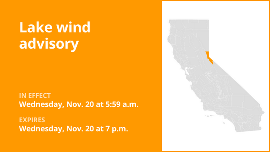 UPDATE: Lake wind advisory issued for Lake Tahoe and Greater Lake Tahoe area until early Thursday morning, according to the NWS