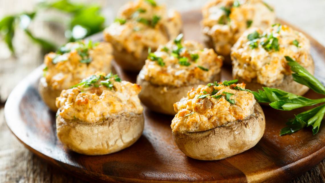 Deliciously Easy Parmesan-Artichoke Stuffed Mushrooms Recipe For Your Next Get-Together (Or Any Time!)